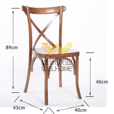 high quality solid wood cross back chair for restaurant F1011